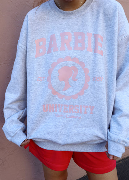 Barbie University Crewneck (Gray)